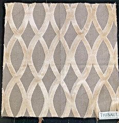 THIBAUT Helix Velvet in Cream 17″ Textural Fabric Sample