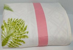 Dena Home Palm Court Floral Unfinished Duvet /Comforter Shell Fabric Pink Green