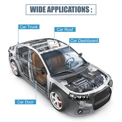 Car Headliner Suede Fabric for Interior/Roof Replace Exact Match & Easy to Apply