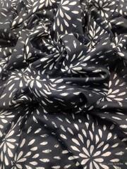 IKEA Jennifer Idrizi 2017 Fabric Lot Black White Starburst Heavy Cotton Twill