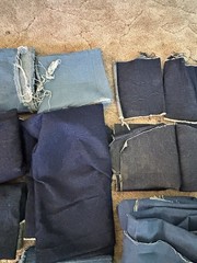 Large Lot Of Old 50s-80s Denim Fabric Pounds & Pounds
