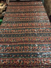 Multicolor 2way stretch sequin Lace fabric 50” Width Sold By The Yard