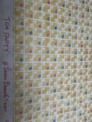 Tea Party quilt fabric by RJR Fabrics 7112-2 yellow grid pattern