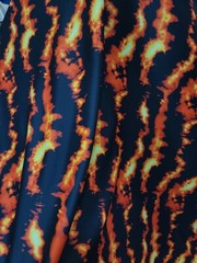 Fire Red and Yellow Spandex Fabric by the Yard – Flames Print Stretch Fabric