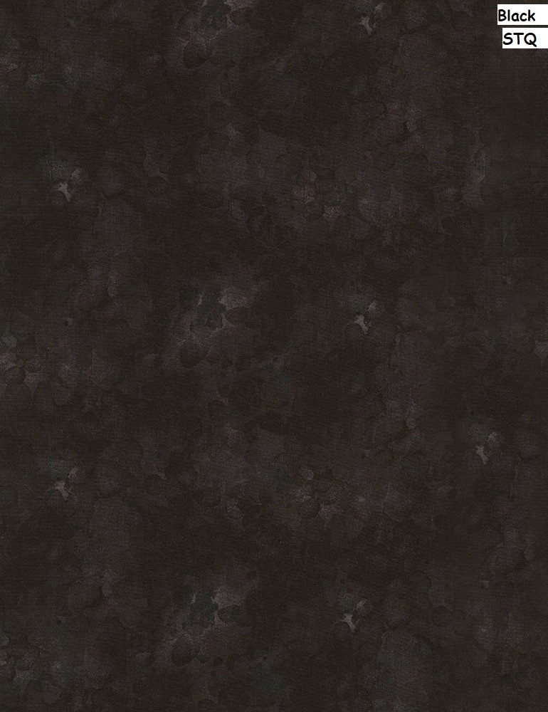 Solid-ish Tone on Tone cotton fabric BTY Timeless Treasures BLACK Tonal