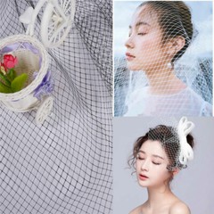 Fishnet Fabric Fishing Net Mesh for Wedding Dress Headdress Hat Accessories DIY