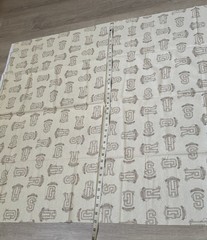 Harry Potter Hogwarts Houses Letters Beige Camelot Fabric 100% Cotton 1 Yard