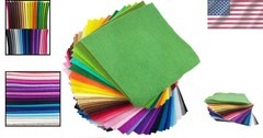 Durable 1.4mm Thick Felt Fabric Sheets – 42 Assorted Colors for Crafters