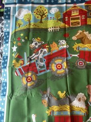 Wee Ones by Oasis Fabrics Baby Farm Animals Cotton Quilt Fabric Panel 25 “X 36”