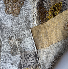 Groundworks Hunt Stonem Fritillery Neutrals Designer 24×24″ Fabric Remnant