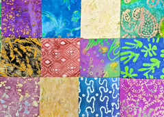 48 PCS BATIK ~ 5″X5″ PRE-CUT QUILT SQUARES CHARM PACK ~ FREE SHIPPING