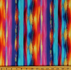 Cotton Sunset Sunrise Sky Skies Multicolor Fabric Print by Yard D770.12