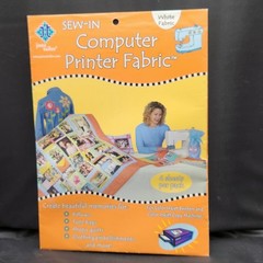 Sew-In Computer Printer Fabric from June Tailor White 4-pack 8.5″ x 11″ JT-901