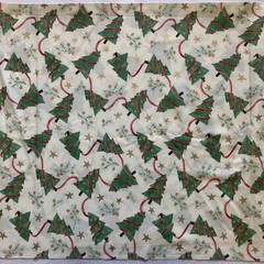 New 4 yd 2″ Holiday Christmas Tree Star Pinecone Ribbon Cotton Quilt Sew Fabric
