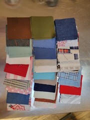Vtg Pre-cut Quilting Squares LOT 3.5″