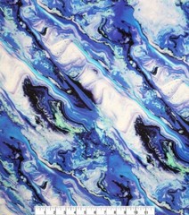 BTY Keepsake Blue AGATE Multicolor 100% Cotton Quilt Crafting Fabric by YARD