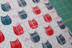 {Red White & Blue} Owls OWL Print Fabric FAT QUARTER [100% COTTON] FQ Quilting
