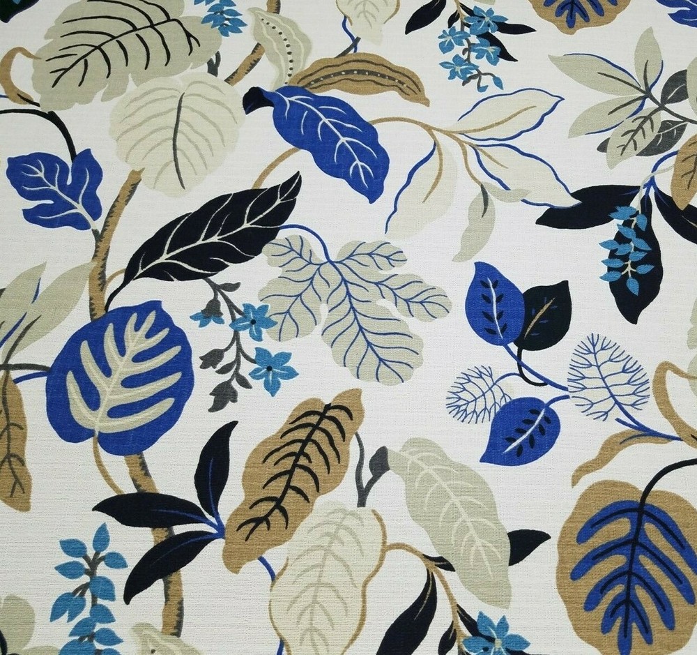 Meridia in Perri BTY 54″ Wide P Kaufmann 100% Cotton Nomad Blue Leaf