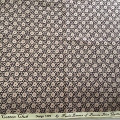 Red Calico on Brown Quilt Cotton, “Cotton Club”, Marcus/Barnes, 3309 BTHY