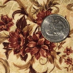 Vintage Classical Music By Jeffrey Marc Fabric 108” X 44” 3 Yds Maroon Floral