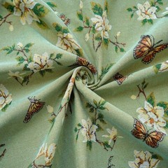 Butterfly Flower Vintage French Jacquard Tapestry Upholstery Fabric by the Yard