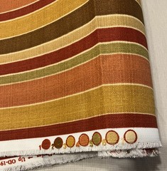 Fabric Cloth P/Kaufmann Outdoor Bold Stripe Orange Brown Yellow Green 54″x132″