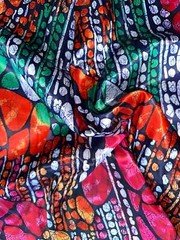 African Print, Satin Fabric- Fuchsia, “Strength of Mandla”, Yard or Wholesale