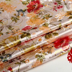 Ancient Costume Chinese Dress Baby Clothes Kimono Cos Silk Satin Sewing Fabric