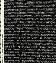 2 Yards Chalkboard Words Childs Play Fabric 100% Cotton TIMELESS TREASURES