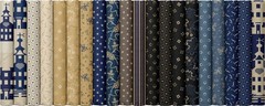 Indigo Schoolhouse by Paula Barnes for Marcus Fabrics Layer Cake
