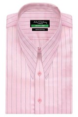 Quilting Cotton Fabric by Yard Pink Chalk Stripes Shirting Dressmaking Material