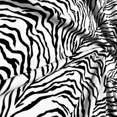 Black & White Animal Print Zebra Stretch Spandex Fabric 60″ by Yard for Swimwear