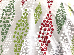 Colorful Christmas Polka Dot Patterned Fabric Holiday Red Green White BTY