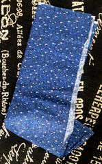 2018 Vtg 3 yd 45X108″ FABRIC TRADITIONS Navy Blue STARRY NIGHT Glitter Quilt SKY