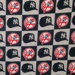 New York Yankees MLBP Fleece Fabric Material Sewing Pinstripe Baseball Cap 37×62