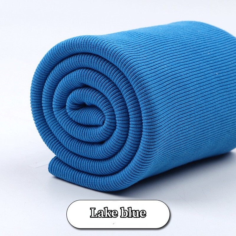 Cotton Knitted Fabric Stretchy Sweater Arms Cuff Leg Rib DIY 7” Length Sew Trim