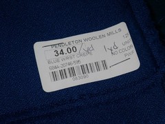 Vintage Pendelton Woolen Mills Blue Worsted Crepe Fabric, 1 Yard, 60″ x 36″