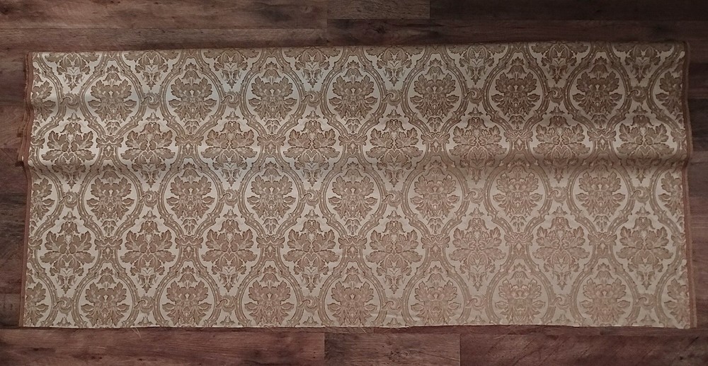 Jacquard Damask Champagne, Gold Floral Chair, Upholstery Fabric 58” Wide x 112″