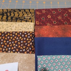 LOT OF 15 FAT QUARTERS COTTON FABRIC ASSTD COLORS & DESIGNS lot 3