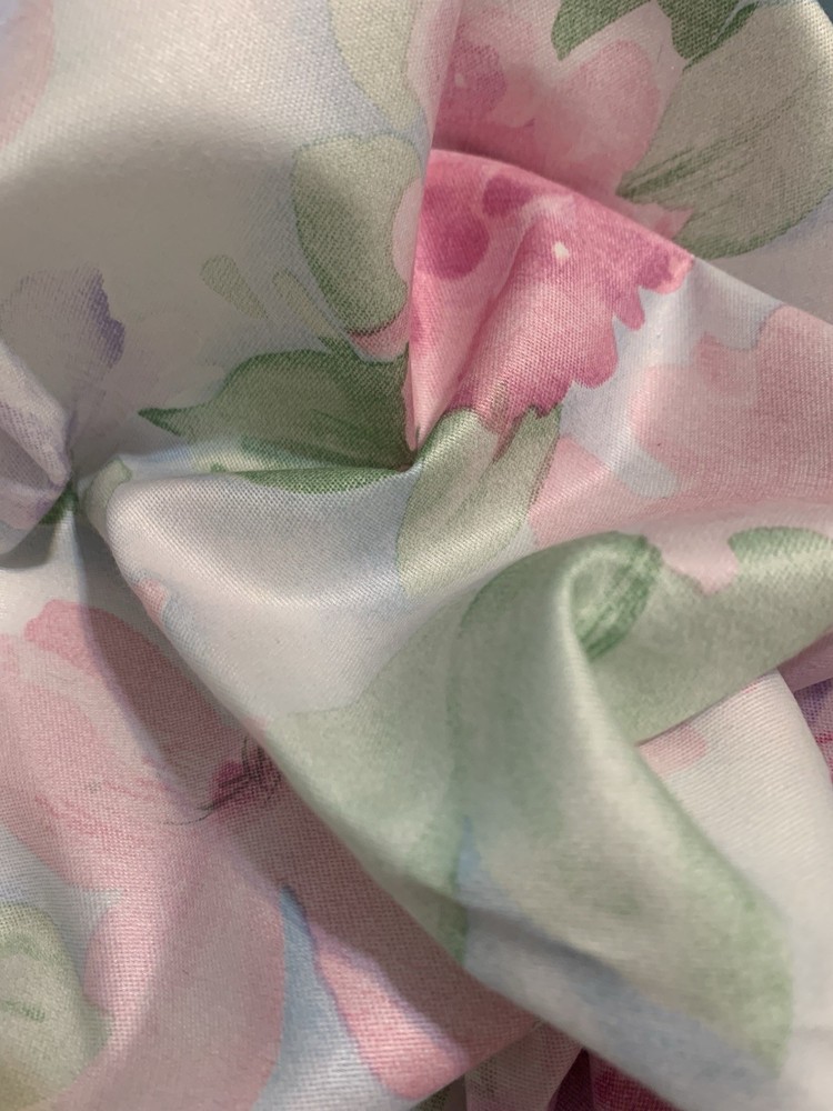 Floral Cotton Sateen Fabric 5 Yards