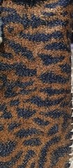 8 Yds Copper Cheetah Denim Stretch Fabric Cotton Spandex Animal Print Bolt VTG
