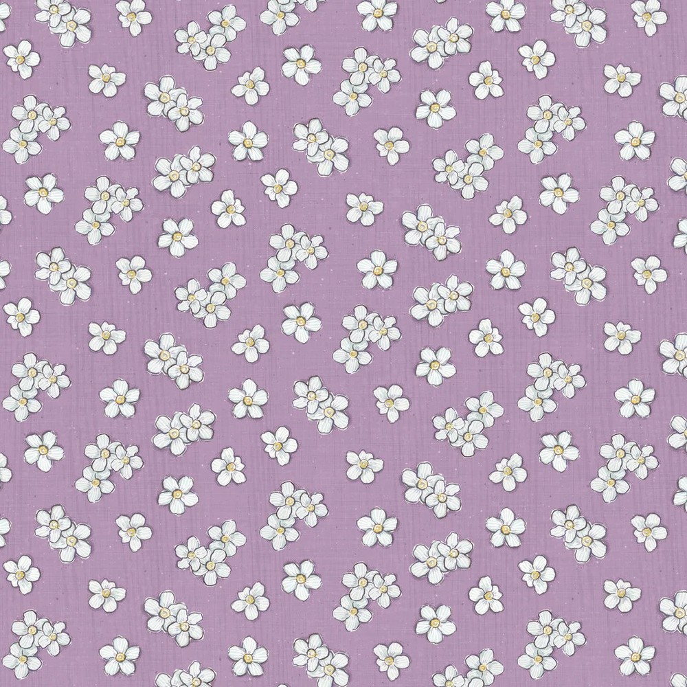 LUMIN – White Owl Textiles – Sweet Honey Bee by Chad Barrett – White Floral –