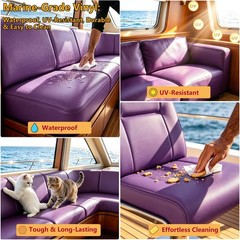 CDY Marine Vinyl Upholstery Fabric: 54″x36″ Soft Grain Faux Leather Durable |…