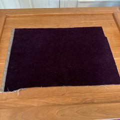 DESIGNER PLUSH MOHAIR Burgundy VELVET WOOL MULTIUSE FABRIC 17X25″
