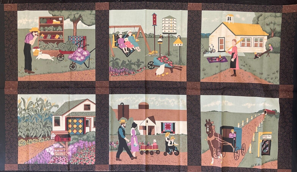 SIMPLE LIFE PANEL #5048-1 FOR RJR FABRICS (2004), 23 7/8″H X 44″W
