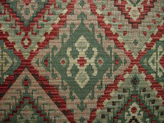 Rosso Kilim Chenille Fabric Curtain Upholstery Cushion Throws Footstool Use