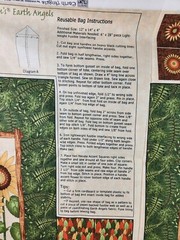 Earth Angels Mushroom Fairies Reusable Bags Fabric Panel Pattern & Extra Squares