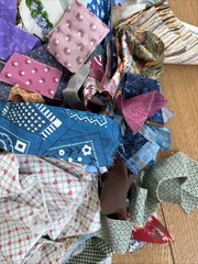 Vintage Cotton Fabric Scraps For Crumb Quilts & Crafts Junk Journal 5 Pounds LOT