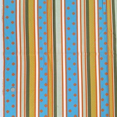 VTG Stripes Dots Quatrefoil Gingham Poly Cotton Fabric 1 YD Wamsutta Mills READ
