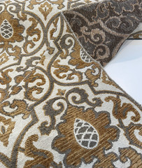 Swavelle Samad Copper Medallion Chenille Upholstery Fabric By The Yard